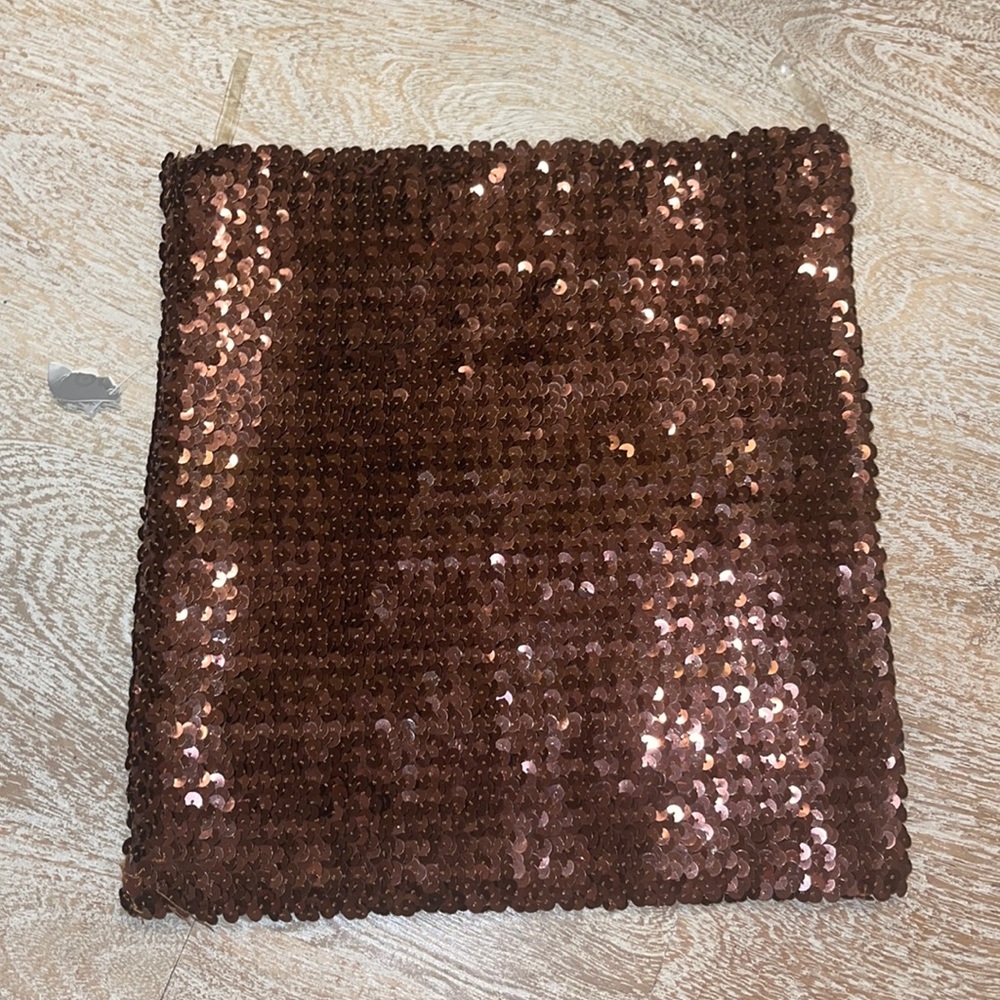 Sequin tube top bronze copper color O/S
